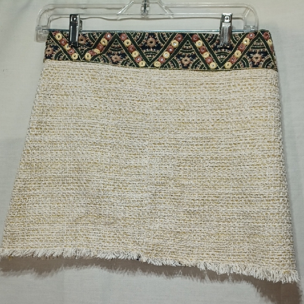 Zara Trf Collection Mini Skirt Boho Festival Small